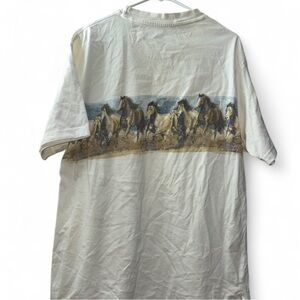 Bit & Bridle White Tee with Horse Print